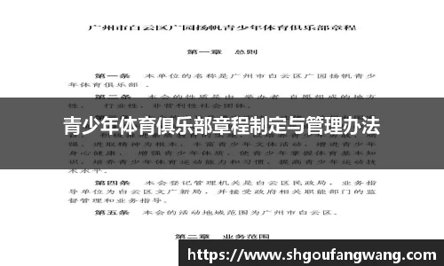 青少年体育俱乐部章程制定与管理办法