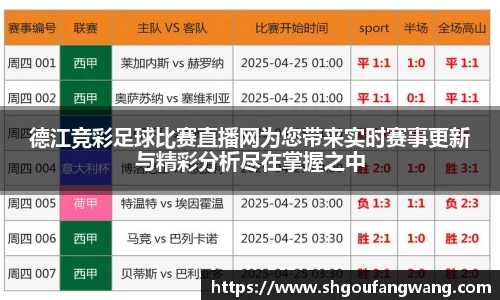 德江竞彩足球比赛直播网为您带来实时赛事更新与精彩分析尽在掌握之中