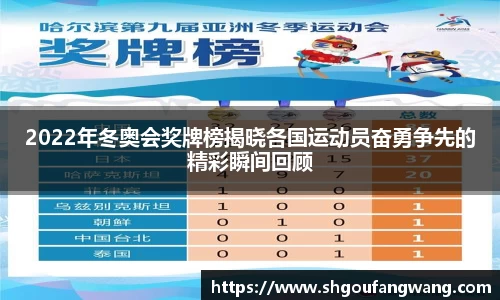 2022年冬奥会奖牌榜揭晓各国运动员奋勇争先的精彩瞬间回顾