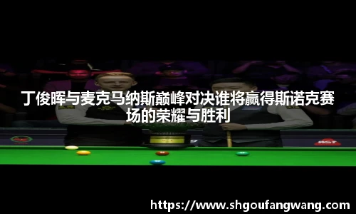 丁俊晖与麦克马纳斯巅峰对决谁将赢得斯诺克赛场的荣耀与胜利